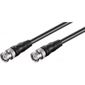 Câble de connexion BNC Wentronic Goobay, noir, 3 m - BNC mâle vers BNC mâle, coaxial 75 Ohm 50089