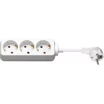 Multiprise 3 prises Schuko Wentronic Goobay, câble 3 m, blanche 51075