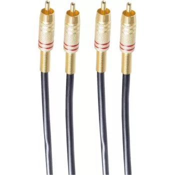 Câble audio shiverpeaks BASIC-S 2x RCA vers 2x RCA, 5,0 m, noir BS40225