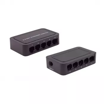 Switch de bureau non administrable 5 ports Fast Ethernet SHIVERPEAKS BS08-01110, 10/100 Mbit/s, noir
