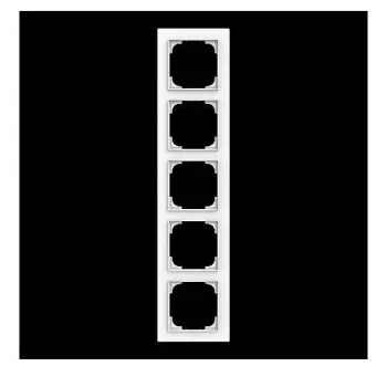 Cadre de recouvrement Busch-Jaeger future linear, 5 postes, blanc studio 2CKA001754A4869