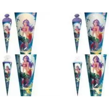 ROTH cornet de rentrée Magical Mermaid, angulaire, 850 mm, fermeture en tulle film, avec garniture en film et sequins - 1 pièce (678886)
