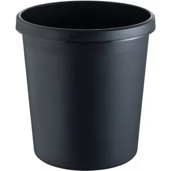 helit H6105895 poubelle ronde en plastique 18L noire 31x32cm