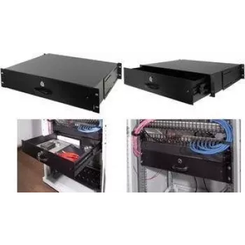 Tiroir rack 19 pouces LogiLink 2U verrouillable noir (SF164B)