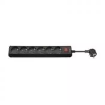 Multiprise Wentronic Goobay 6 prises avec interrupteur, 1,5 m, noire 51290