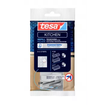 Recharge tesa KITCHEN Powerstrips pour tiroirs de placard – 15 bandes adhésives, blanc (70064-00000-00)