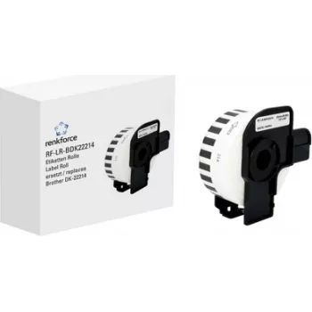 Ruban d'étiquettes Renkforce compatible avec Brother DK-22214 12 mm x 30,48 m papier blanc RF-6027528