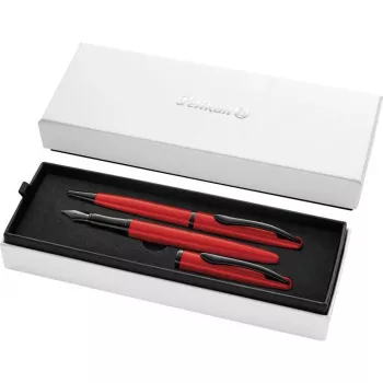 Pelikan Jazz Noble Elegance ensemble d'écriture rouge - stylo plume et stylo bille 400198410
