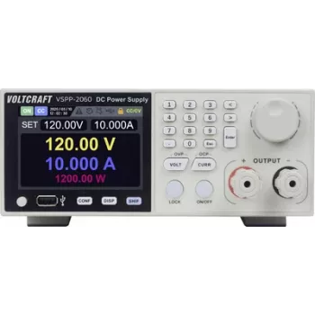 Alimentation de laboratoire rackable VOLTCRAFT VSPP-2060, réglable 0-600 V/DC 0-10 A, 2000 W, USB, RS-485, LAN programmable VC-18673215