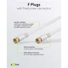 Wentronic Goobay câble de connexion SAT, 100 % blindé, plaqué or, blanc, 7,5 m - fiche F vers fiche F (67294)