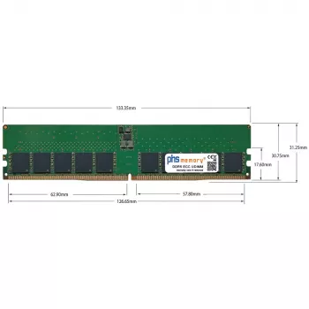 Mémoire RAM PHS-memory 48 Go DDR5 ECC UDIMM 5600 MHz PC5-44800E pour Supermicro A+ Server 3015MR-H10TNR (SP570356)