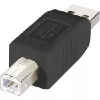 Adaptateur USB 2.0 Renkforce A mâle vers B mâle, contacts dorés, noir