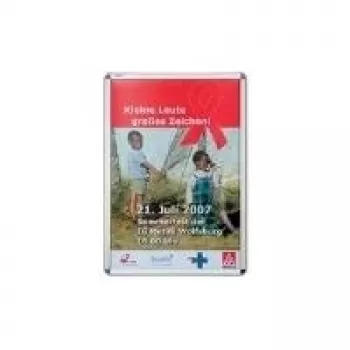 Cadre clic FRANKEN BS0802 DIN A1 aluminium argent anodisé, profil 32 mm, coins en plastique