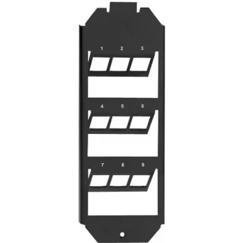 Plaque modulaire Rutenbeck KMK-GT 3 avec insert pour boîtiers de sol, 9 ports, noir RAL 9005 17000033