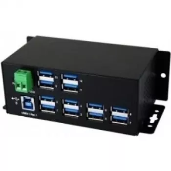 Hub industriel sur rail DIN EXSYS EX-1112HMS 12 ports USB 3.2 Gen 1