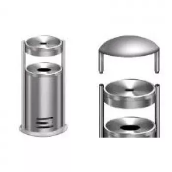 Kerkmann Weather Protection Top for Safety Stand Ashtray, Stainless Steel, 1 Piece (6292)