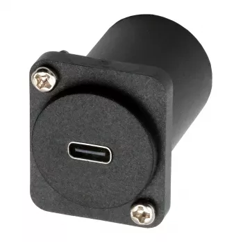 Adaptateur EXSYS type D USB-C femelle vers femelle, USB 3.2 Gen 1, montage sur panneau, noir (EX-49158)