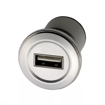 Adaptateur USB 2.0 pour montage sur panneau EXSYS EX-49191, USB-A femelle vers USB-A femelle, métal