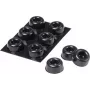 Patins amortisseurs ronds autocollants 3M SJ 5009 MPBB, noirs, 22,3 mm de diamètre x 10,1 mm de hauteur, 6 pièces