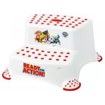 Marchepied 2 marches keeeper kids Igor Paw Patrol, blanc avec impression, capacité 120 kg, antidérapant 1003210013700