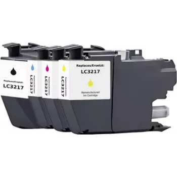 Pack combiné de cartouches d'encre compatibles Renkforce RF-6952440 pour Brother LC-3217 Series (noir, cyan, magenta, jaune, lot de 4)