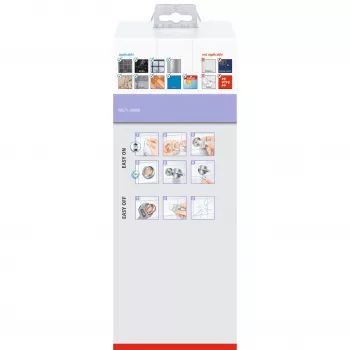 Ensemble brosse de toilettes et support tesa MOON WHITE, autocollant, métal, blanc mat 40571-00000-00