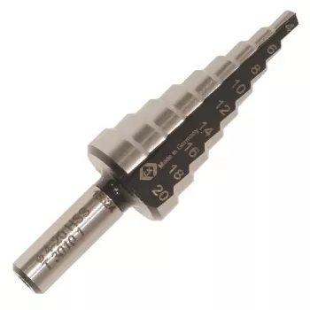 Foret étagé HSS C.K Tools 6-20 mm T3010 1 avec queue cylindrique