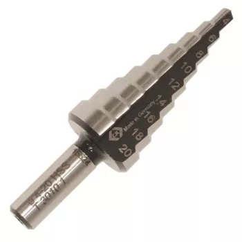 Foret étagé HSS C.K Tools 6-20 mm T3010 1 avec queue cylindrique