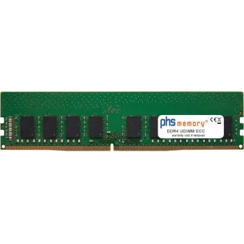 Module de mémoire PHS-memory 16 Go DDR4 ECC UDIMM 2666 MHz PC4-21300E pour ASRock IMB-X1313 SP538237