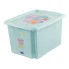 Boîte de rangement keeeper Karolina Peppa Pig, 30 litres, aigue-marine, avec couvercle, empilable 1223862433600