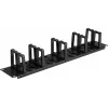 Panneau de gestion des câbles pour rack Renkforce RF-7116968 19 pouces 2U guides-câbles rotatifs à 360° noir