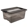Boîte de rangement keeeper Cornelia, 12 L, Kristallgrau transparent, avec couvercle coulissant 1094182700000