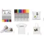 Ensemble de feutres textiles Marabu, 10 couleurs assorties, à base d'eau, résistant au lavage jusqu'à 60 °C après fixation 0115000000200