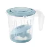 Ensemble de 3 verres doseurs keeeper Matteo, PP, Nordic Grey/transparent, graduations intégrées pour liquides, sucre, farine 3004568015500