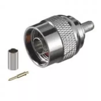 Connecteur à sertir N Wentronic Goobay pour câble RG58, 5,2 mm, broche dorée, 50 Ohm 11361