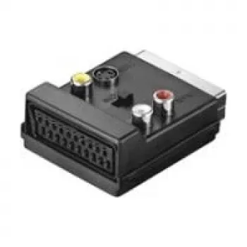 Adaptateur Wentronic AVK 198 SCART vers 3x RCA/S-Video, noir 50312