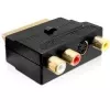 Adaptateur SCART Wentronic Goobay, SCART mâle vers 3 RCA femelle + Mini-DIN 4 broches femelle, noir 50499