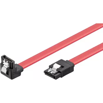 Câble SATA III Wentronic 93116, 0,5 m, rouge, 6Gbps avec clips de verrouillage