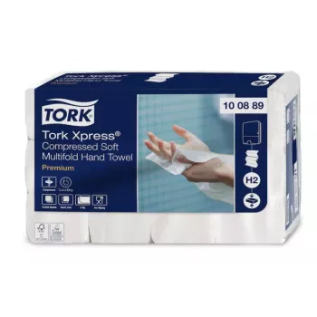 TORK 100889 Xpress Multifold Hand Towels White (12 Packs)