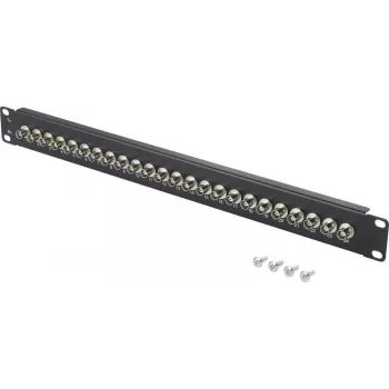 Renkforce RF-4541184 panneau de brassage BNC 19 pouces 1U pour rack, 16 ports, noir