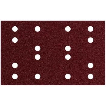 Feuilles abrasives auto-agrippantes Metabo 80 x 133 mm, grain P120, aspiration 16 trous, lot de 50 (SRA) 635194000