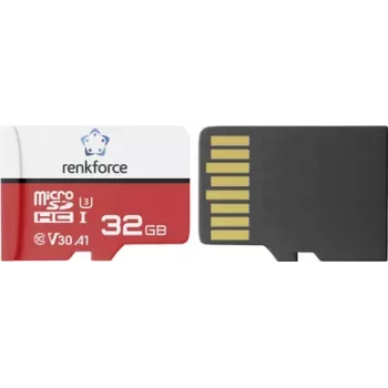 Carte microSDHC Renkforce RFEmSD32 32 Go A1, V30, UHS-I, avec adaptateur SD RF-7488100