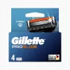 Recharges de lames de rasoir Gillette ProGlide pour hommes, 4 cartouches, 5 lames anti-friction + tondeuse de précision, Lubrastrip, compatibles avec les manches Fusion5 8001090456366