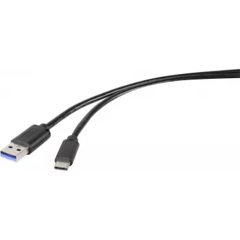 Câble USB 3.2 Gen 1 Renkforce RF-4535908, USB-A vers USB-C, 3 m, noir