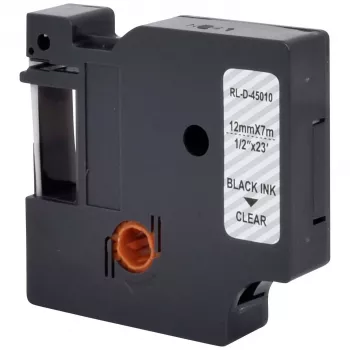Ruban d'étiquetage compatible DYMO D1 RENKFORCE RF-LT-D45010 12 mm transparent noir sur 7 m RF-6027820