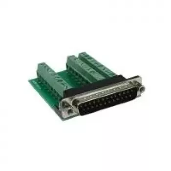 Adaptateur EXSYS EX-49025 D-SUB 25 broches mâle vers bloc de bornes à vis 27 broches, vert/argent