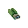 EXSYS EX-49060 Adaptateur, USB 3.0 femelle 10 broches vers bornier
