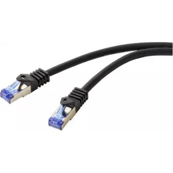 Câble patch CAT 6a S/FTP Renkforce RF-6830464, RJ45, 5 m, noir