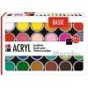 Marabu ensemble de peinture acrylique BASIC, 24 x 18 ml, haute pigmentation, très haute résistance à la lumière 1210000000215