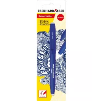 Stylo gel Faber-Castell Eberhard Faber Erase It! bleu 0,7 mm rechargeable effaçable 582181